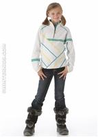Girls Aliyah Fleece Top (Jewel) - Alt. View