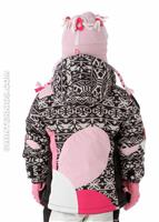 Girls Kismet Jacket (Black Mi Amor Sweater Print) - Back View