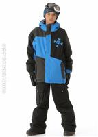 Boys Skurvy Block Insulated Jacket (Blue) - Alt. View