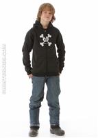 Boys Skurvy Bonded Tech Fleece Jacket  (Black) - Alt. View