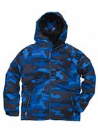 Boys Skurvy Camo Insulated Jacket (Blue) - Studio Shot
