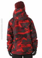 Boys Skurvy Camo Insulated Jacket (Red) - Back View
