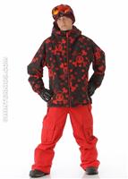 Boys Skurvy Digi Insulated Jacket (Red) - Alt. View