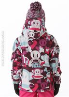 Girls Illusion Insulated Jacket (Light Plum) - Back View