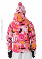 Girls Illusion Insulated Jacket (Magenta) - Back View