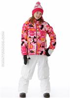 Girls Illusion Insulated Jacket (Magenta) - Alt. View