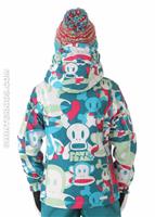 Girls Illusion Insulated Jacket (Teal) - Back View                                                                                                                                             