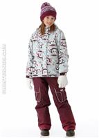 Girls Julius Sketch Insulated Jacket (Light Plum) - Alt. View