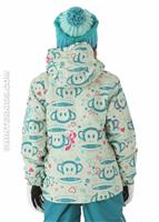 Girls Julius Sketch Insulated Jacket (Mint) - Back View