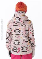 Girls Julius Sketch Insulated Jacket (White) - Back View