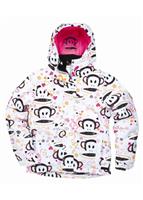 Girls Julius Sketch Insulated Jacket (White) - Studio Shot