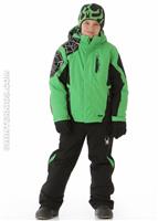 F12 Boys Challenger Jacket (Classic Green/Black/White) - Alt. View