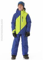 Boys Enforcer Jacket (Sharp Lime/Just Blue/Collegiate) - Alt. View