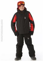 Boys Guard Jacket (Black/Black/Red) - Alt. View