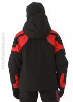 Boys Leader Jacket (Black/Red/Black) - Back View