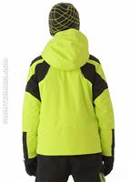 Boys Leader Jacket (Sharp Lime/Black/Sharp Lime) - Back View