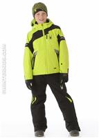 Boys Leader Jacket (Sharp Lime/Black/Sharp Lime) - Alt. View