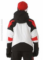 Boys Leader Jacket (White/Black/Red) - Back View