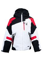 Boys Leader Jacket (White/Black/Red) - Studio Shot
