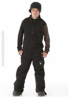 Boys Linear Web Dry W.E.B. T-Neck (Black/White) - Alt. View