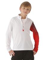 Boys Linear Web Dry W.E.B. T-Neck (White/Red) - 'Boys Linear Web Dry W.E.B. T-Neck (White/Red)