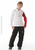 Boys Linear Web Dry W.E.B. T-Neck (White/Red) - Alt. View