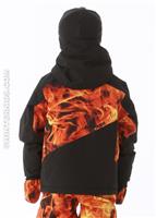 Mini Armageddon Jacket (Black/Squeeze Inferno Print) - Back View