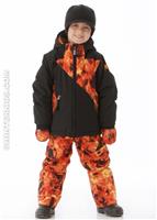 Mini Armageddon Jacket (Black/Squeeze Inferno Print) - Alt. View