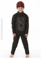 Mini Bugs On Bugs Cotton T-Neck (Black) - Alt. View