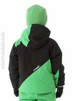 Mini Enforcer Jacket (Black/Classic Green/Sharp Lime) - Back View