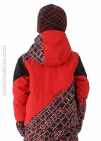 Mini Enforcer Jacket (Red/Red Mosaic Print) - Back View