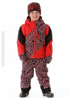 Mini Enforcer Jacket (Red/Red Mosaic Print) - Alt. View