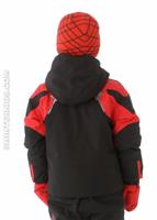 Mini Leader Jacket (Black/Red/Black) - Back View