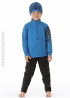 Mini Linear Web Dry W.E.B. T-Neck (Collegiate/Just Blue) - Alt. View
