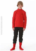Boys Speed Fleece T-Neck (Red) - Alt. View