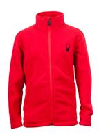 Boys Speed Full Zip Fleece Jacket (Red/Red/Black) - Studio Shot