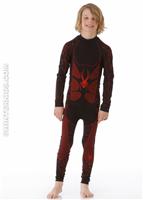 Boys Sprint Seamless L/S Top (Black/Red) - Alt. View