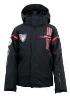 Boys Team Jacket (Black/Black/Volcano) - Studio Shot