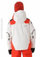 Boys Vail Jacket (White/Volcano/Black) - Back View                                                                                                                                             