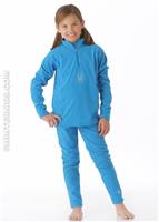 Girls Chloe Velour Fleece T-Neck (Coast) - Alt. View