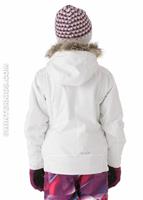 Girls Lola Jacket (White) - Back View