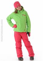 Girls Mynx Jacket (Green Flash/Diva Pink) - Alt. View