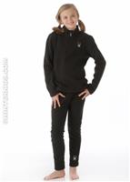 F12 Girls Speed Fleece T-Neck (Black) - Alt. View                                                                                                                                             