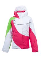 Girls Tresh Jacket (White/Diva Pink/Green Flash) - Studio Shot
