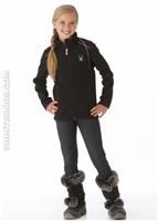 Girls Virtue Full Zip Sweater (Black/Silver) - Alt. View