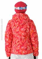 Girls Amber Technical Jacket (Pink Cloud Print) - Back View
