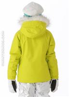 Girls Jackie Technical Jacket (Electric Yellow) - Back View