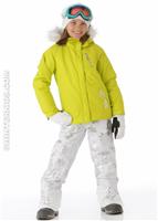 Girls Jackie Technical Jacket (Electric Yellow) - Alt. View