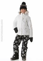 Girls Jackie Technical Jacket (White) - Alt. View