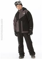 Boys Brightten Insulated Jacket (TNF Black/Graphite Grey) - Alt. View